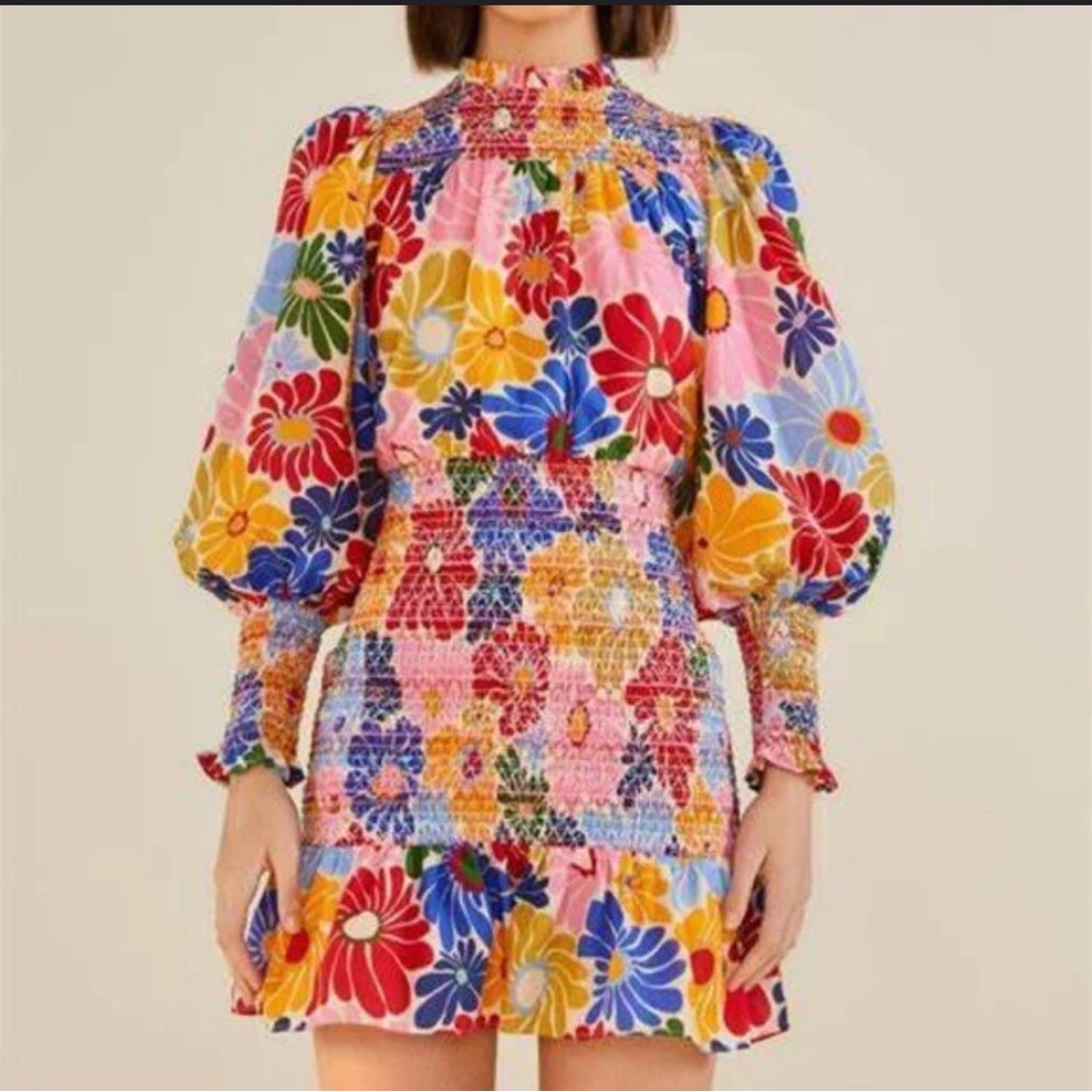 FARM RIO - Sand Sun Daises Mini Dress